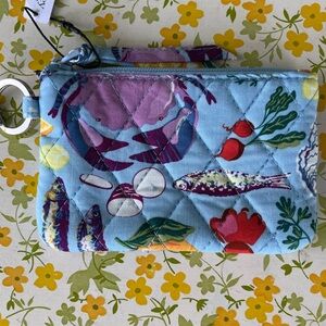 Vera Bradley zip card case id pouch wallet lobster ocean